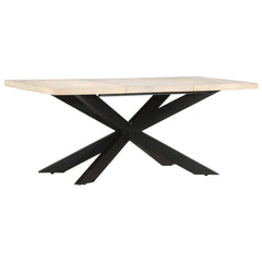 vidaXL Dining Table 180x90x76 cm Solid Bleached Mango Wood 6
