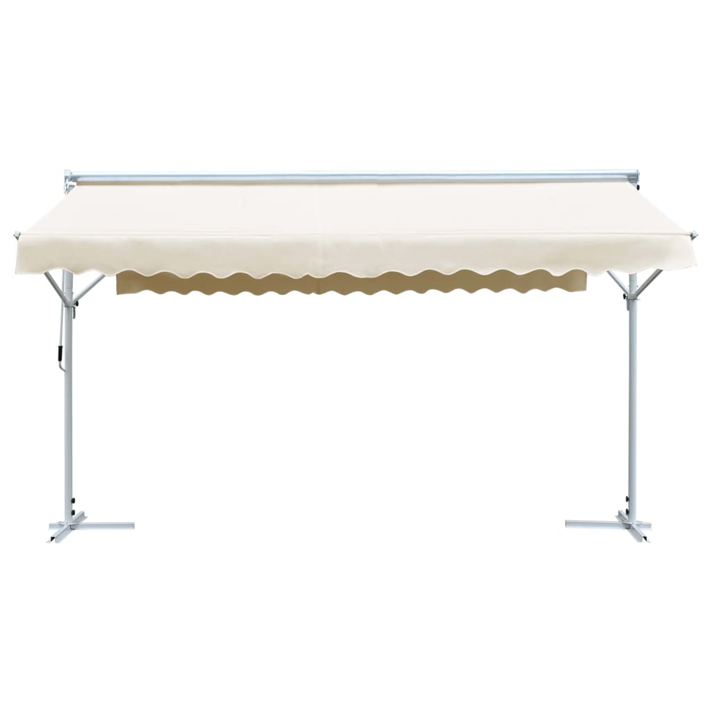 vidaXL Free Standing Awning 500x300 cm Cream 2