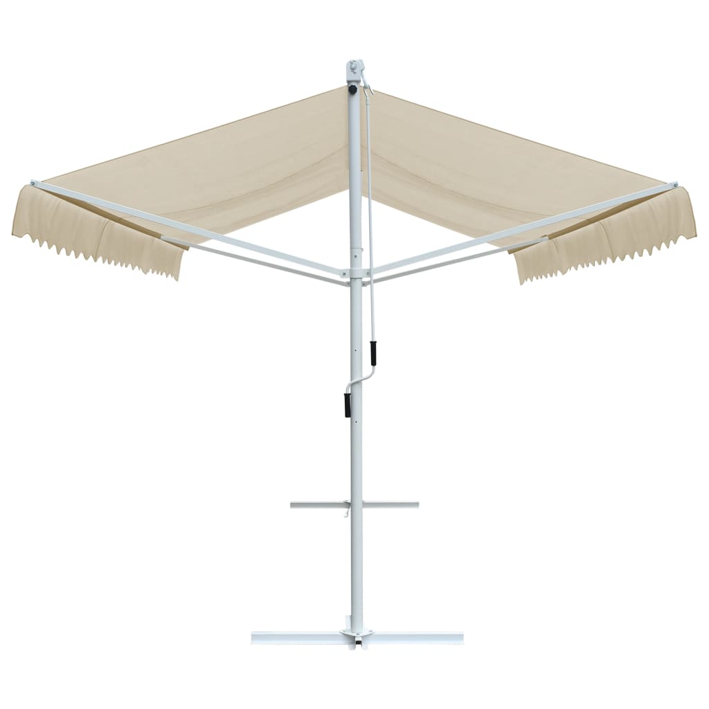 vidaXL Free Standing Awning 500x300 cm Cream 3