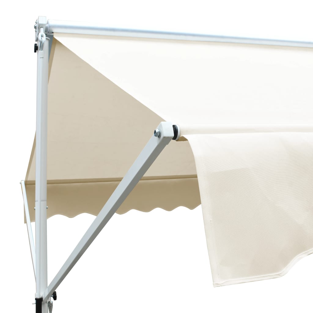vidaXL Free Standing Awning 500x300 cm Cream 5