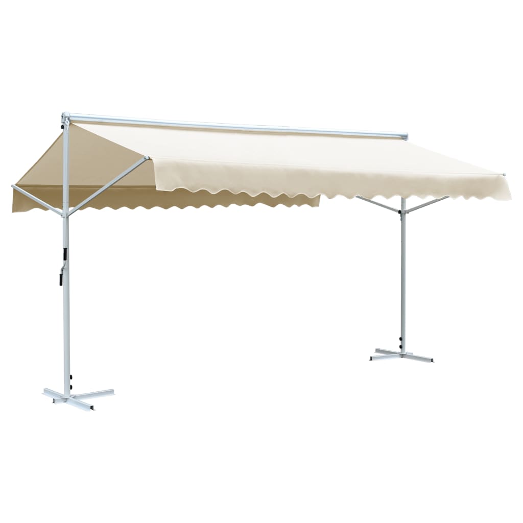 vidaXL Free Standing Awning 600x300 cm Cream 1