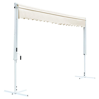 Free Standing Awning 600x300 cm Cream