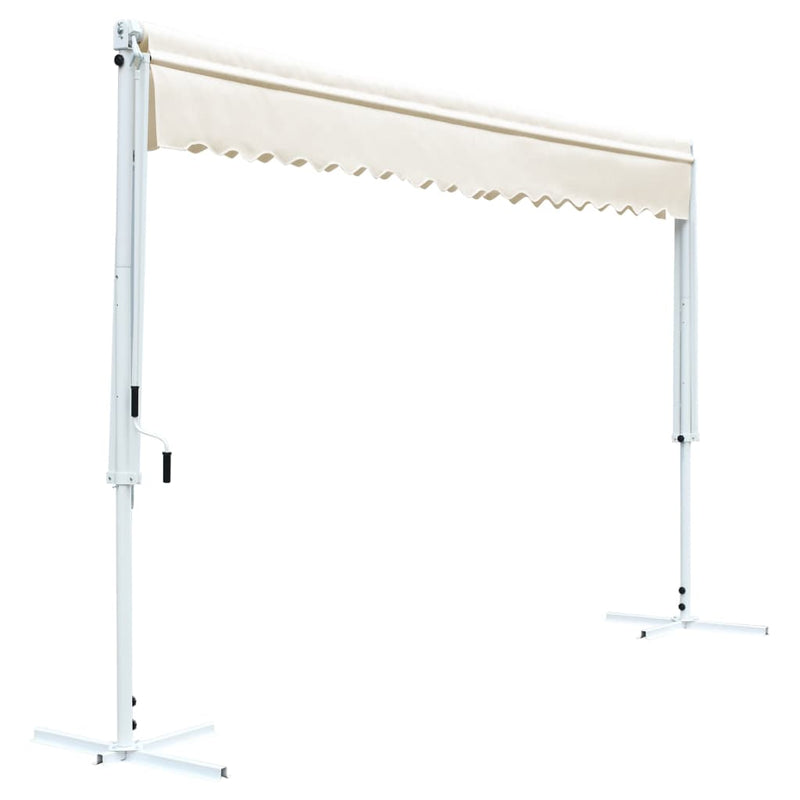 Free Standing Awning 600x300 cm Cream