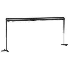 Free Standing Awning Polyester Anthracite 6 x 3 m with anthracite frame