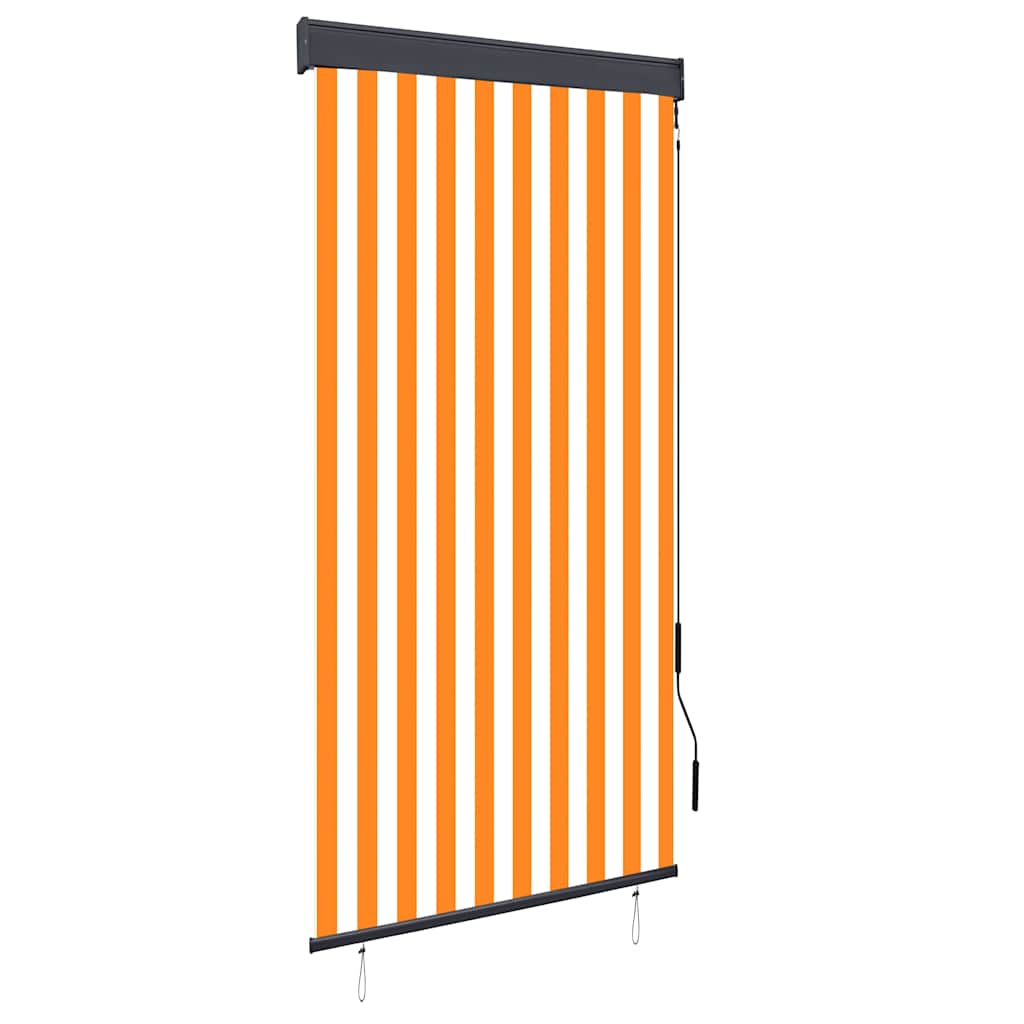 vidaXL Outdoor Roller Blind 100x250 cm White and Orange 1