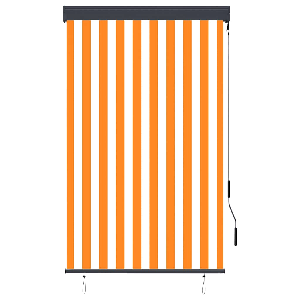 vidaXL Outdoor Roller Blind 100x250 cm White and Orange 2