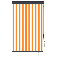 vidaXL Outdoor Roller Blind 100x250 cm White and Orange 2