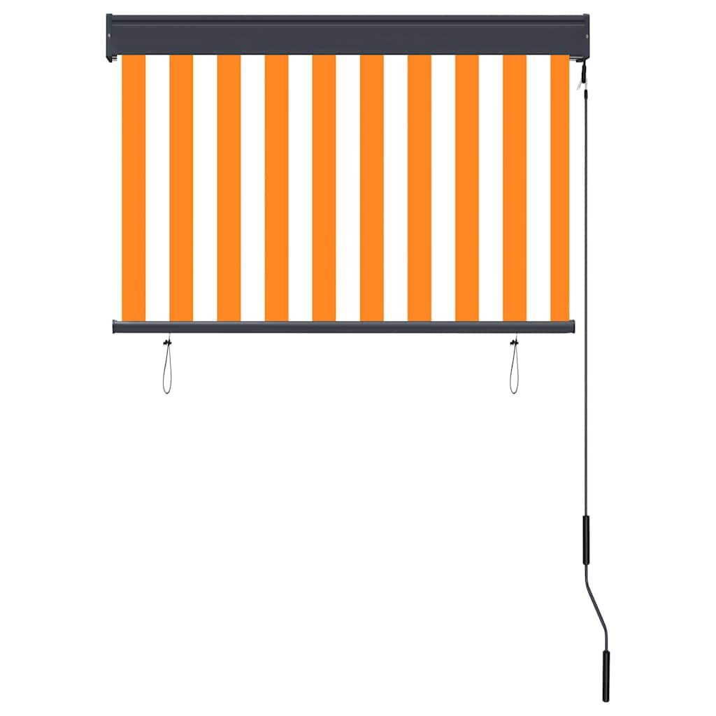 vidaXL Outdoor Roller Blind 100x250 cm White and Orange 4