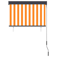 vidaXL Outdoor Roller Blind 100x250 cm White and Orange 4