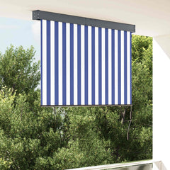 Outdoor Roller Blind 140 x 250 cm Blue and white