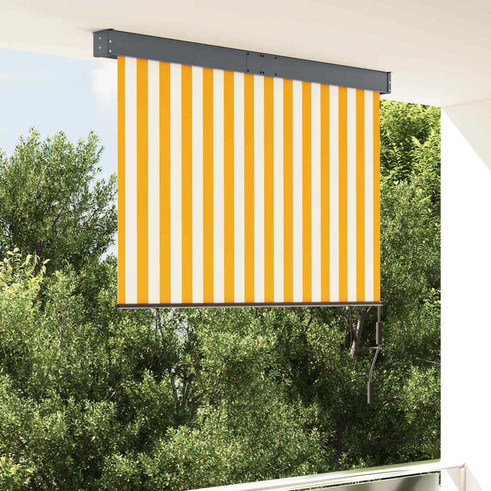Outdoor Roller Blind 140 x 250 cm Orange and white