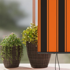 Outdoor Roller Blind 140 x 250 cm Orange and brown