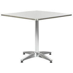 vidaXL Garden Table Silver 80x80x70 cm Aluminium 1