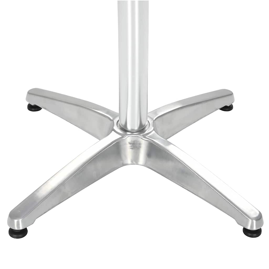 vidaXL Garden Table Silver 80x80x70 cm Aluminium 3