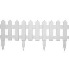 vidaXL Lawn Edgings 25 pcs White 10 m PP 4