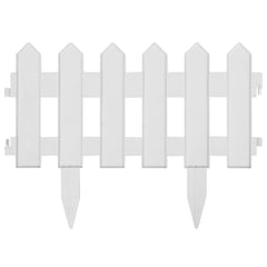 vidaXL Lawn Edgings 25 pcs White 10 m PP 5