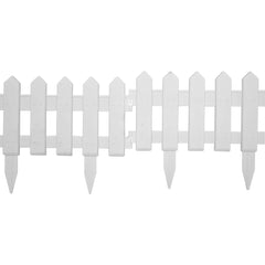 vidaXL Lawn Edgings 25 pcs White 10 m PP 6