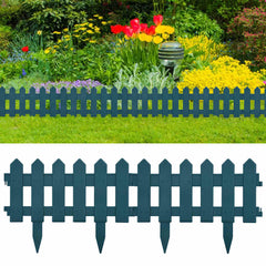 vidaXL Lawn Edgings 25 pcs Green 10 m PP 1