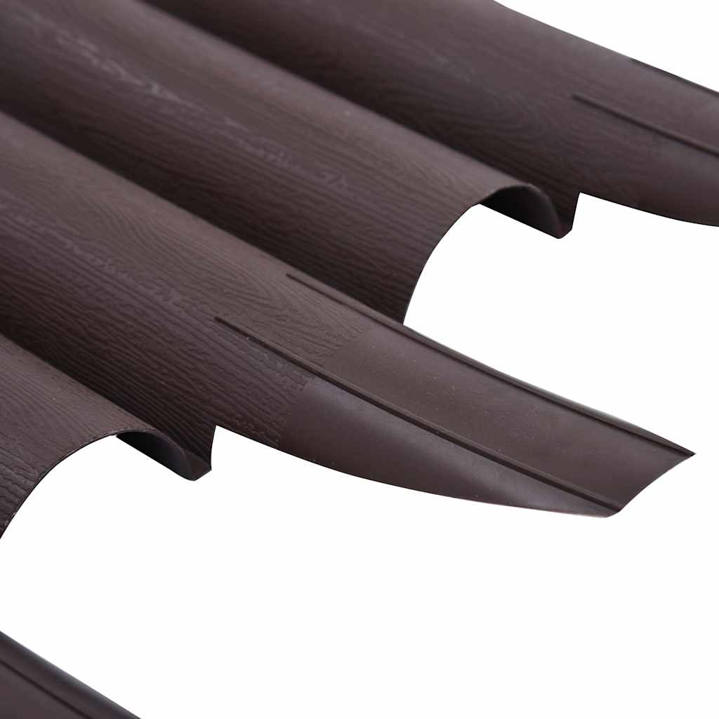 vidaXL Lawn Edgings 36 pcs Brown 10 m PP 6