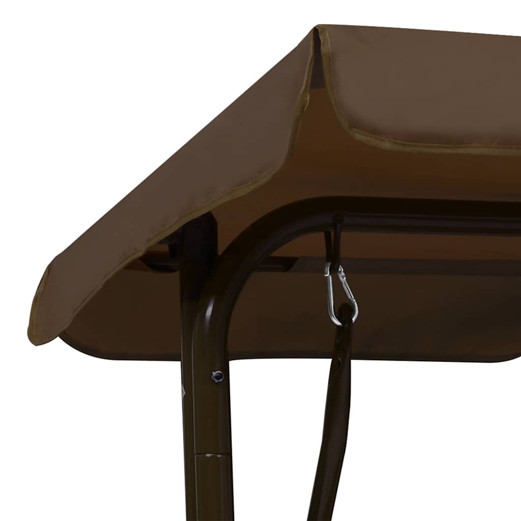 Kids Swing Bench 115x75x110 cm Fabric Brown