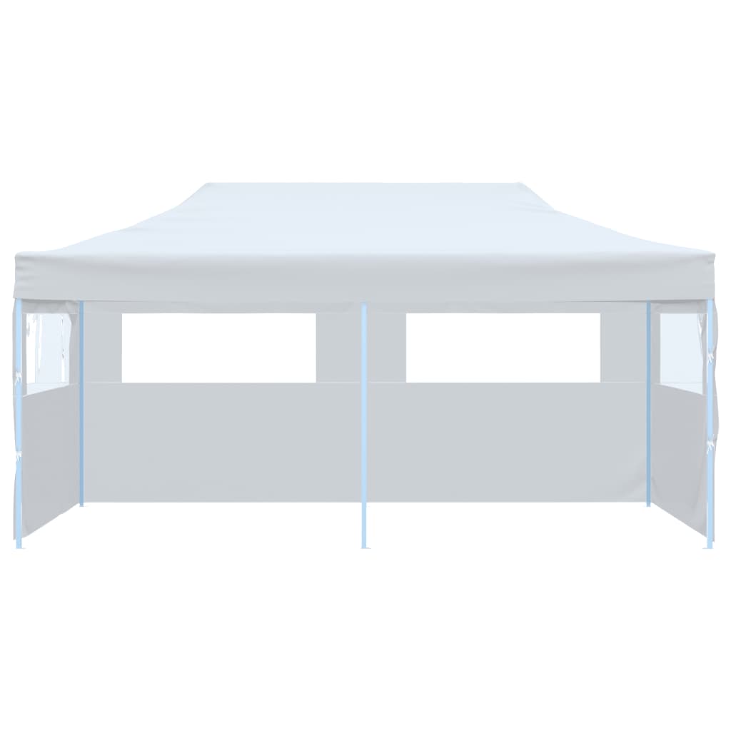 vidaXL Folding Pop-up Partytent with Sidewalls 3x6 m Steel White 2