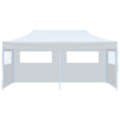 vidaXL Folding Pop-up Partytent with Sidewalls 3x6 m Steel White 2