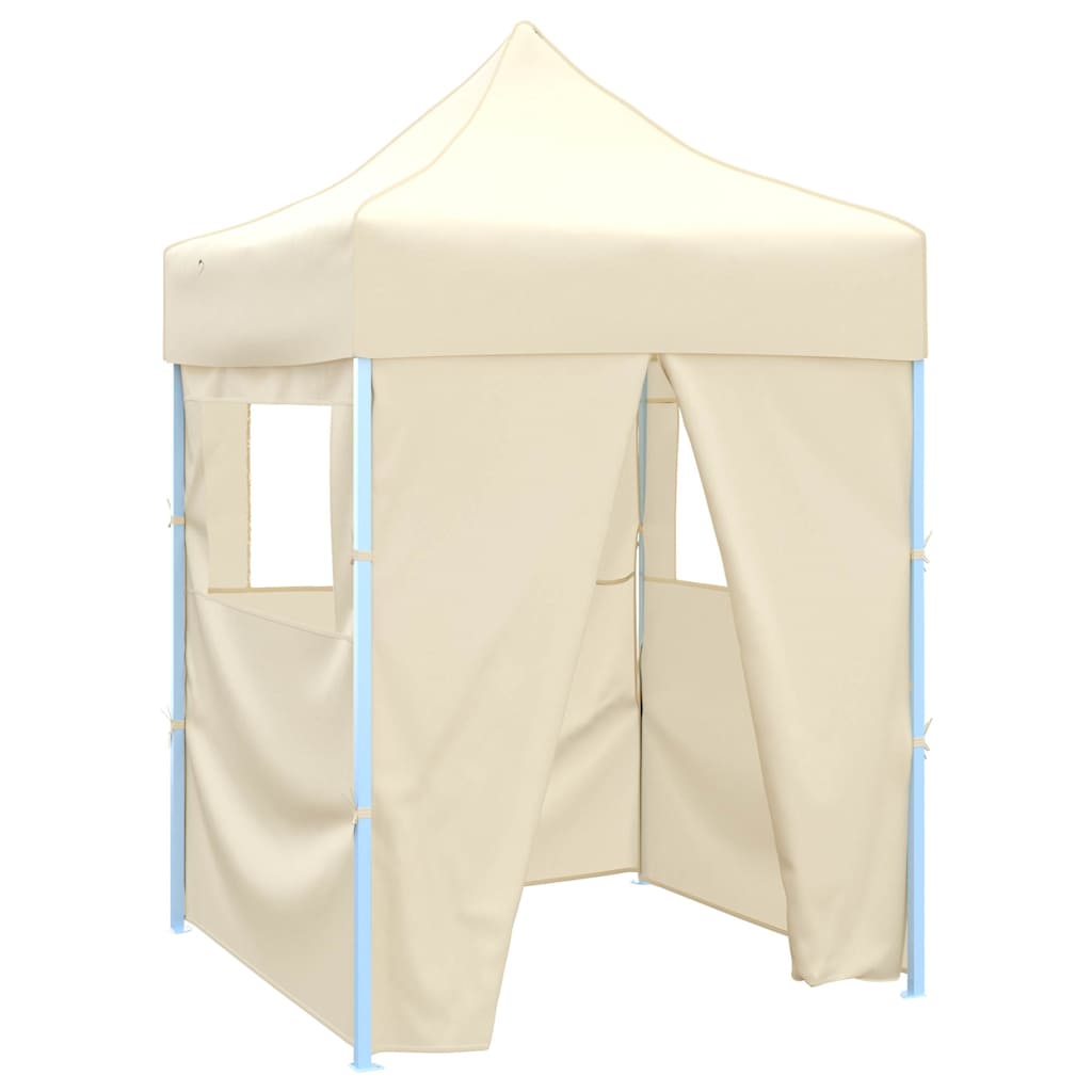 vidaXL Professional Folding Party Tent with 4 Sidewalls 2x2 m Cream 1
