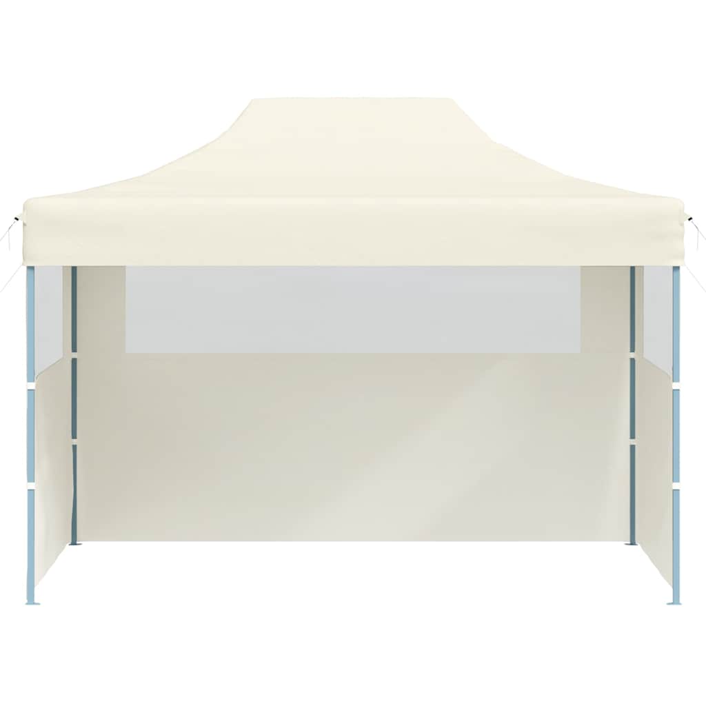 Professional Folding Party Tent with 3 Sidewalls 3x4 m Cream