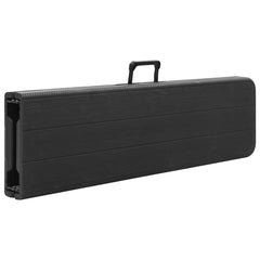 vidaXL Folding Garden Benches 2 pcs 180 cm HDPE Black 6