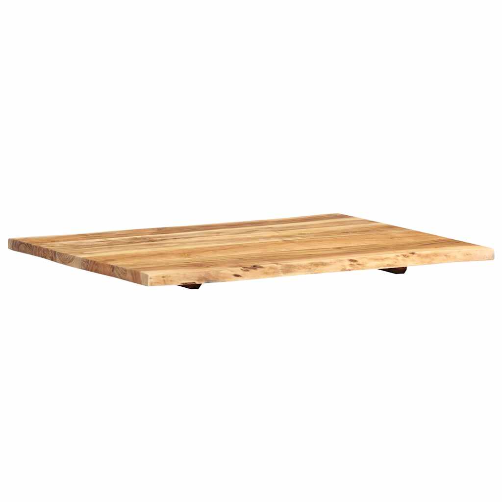 Table Top Solid Acacia Wood 58x(50-60)x2,5 80 cm 2.5 cm