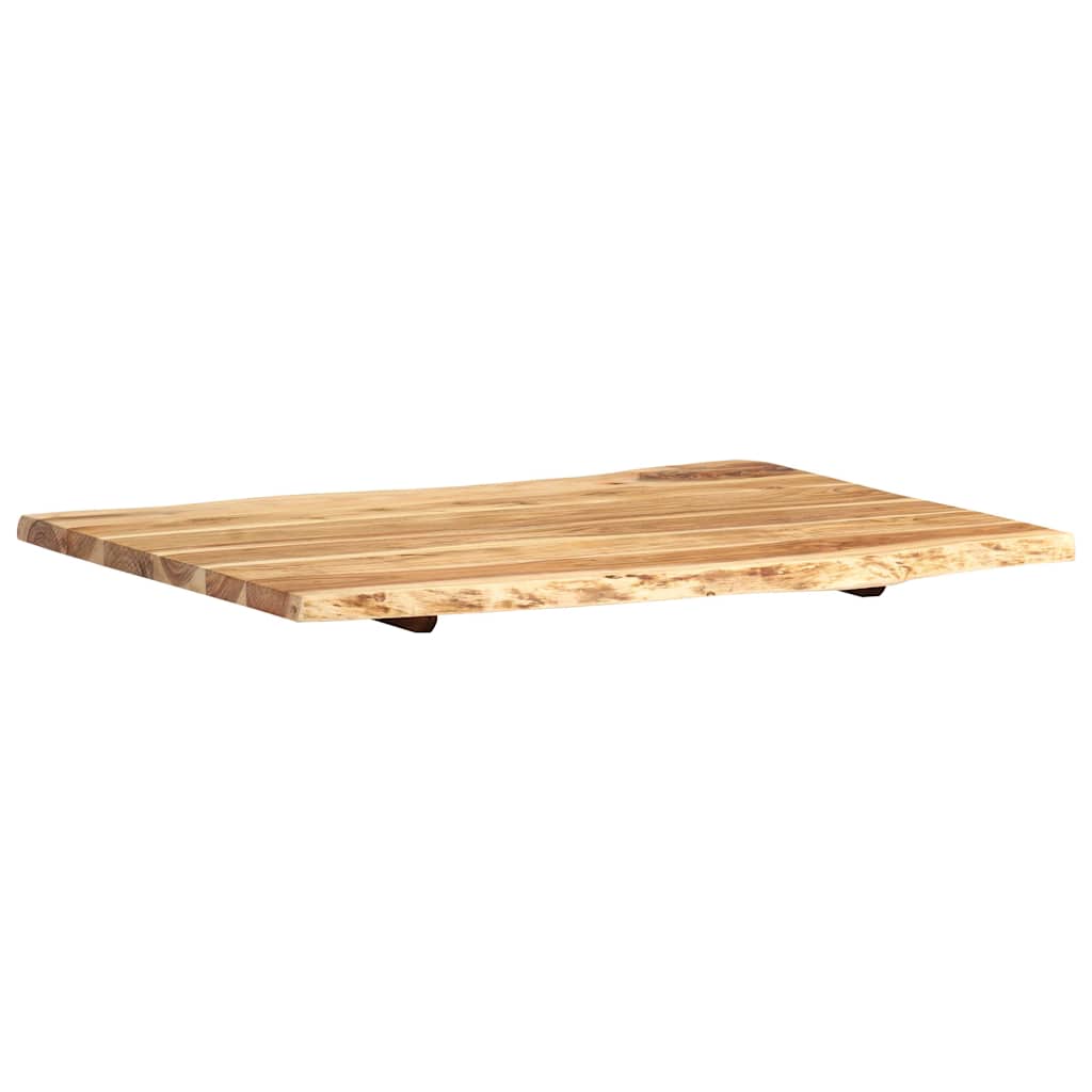 Table Top Solid Acacia Wood 58x(50-60)x2,5 80 cm 2.5 cm