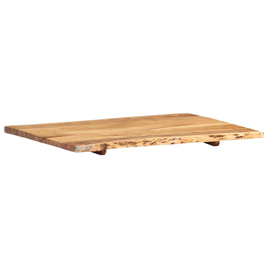 Table Top Solid Acacia Wood 58x(50-60)x2,5 80 cm 2.5 cm