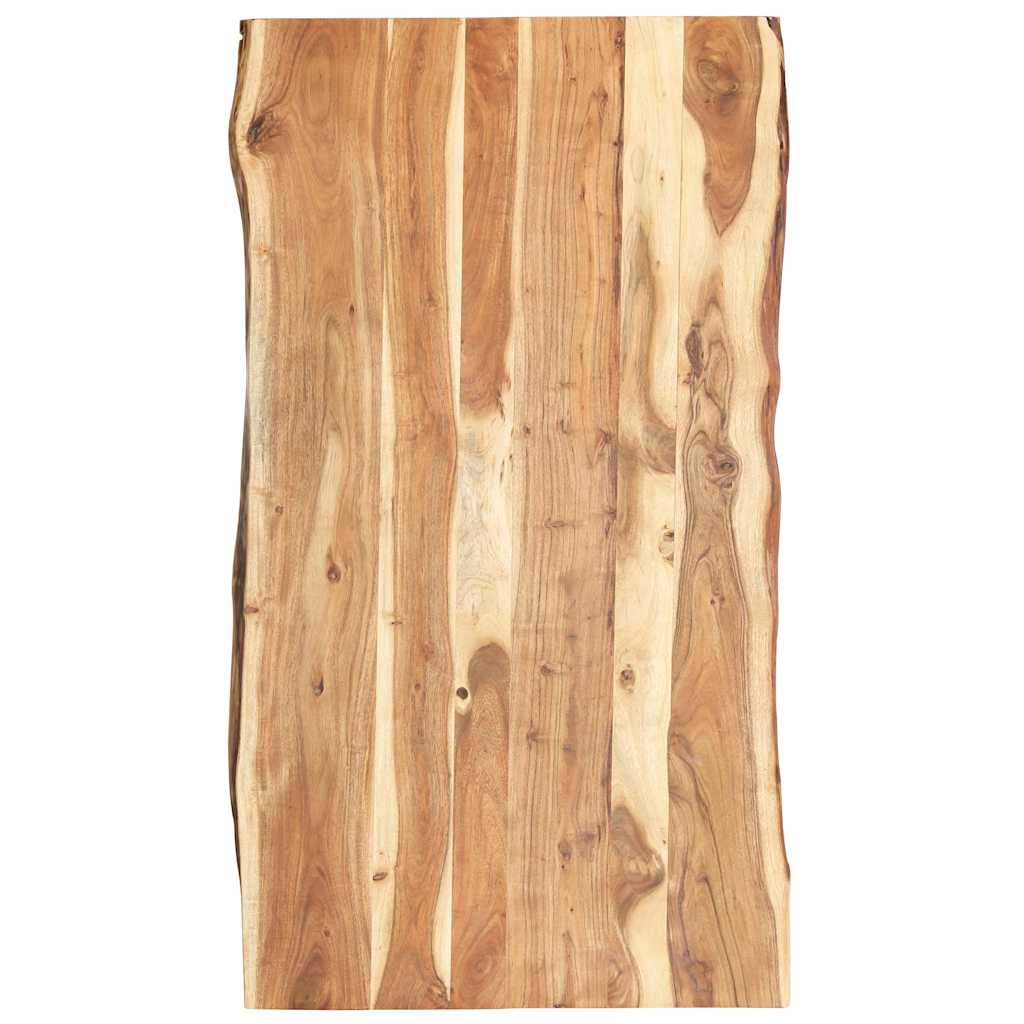 Table Top Solid Acacia Wood 58x(50-60)x2,5 118 cm 3.8 cm