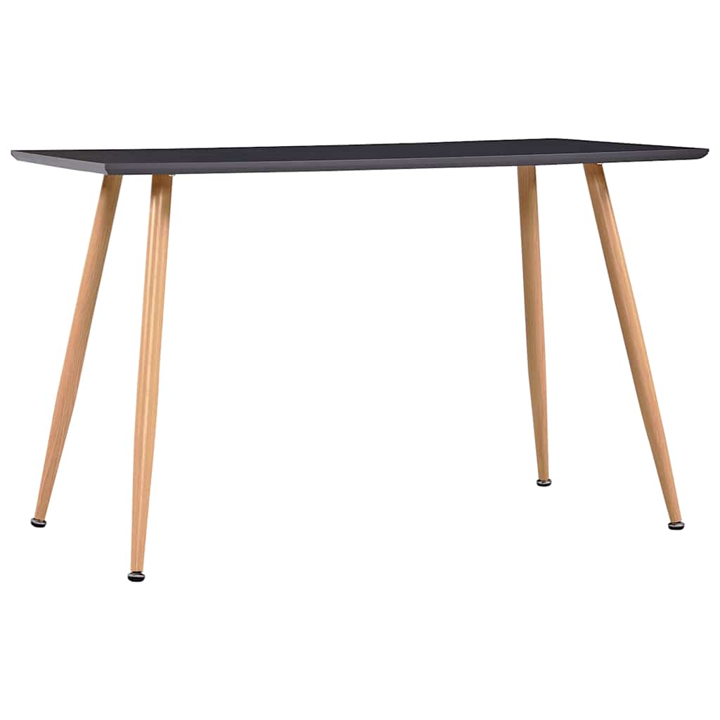 248310 vidaXL Dining Table Grey and Oak 120x60x74 cm MDF 1