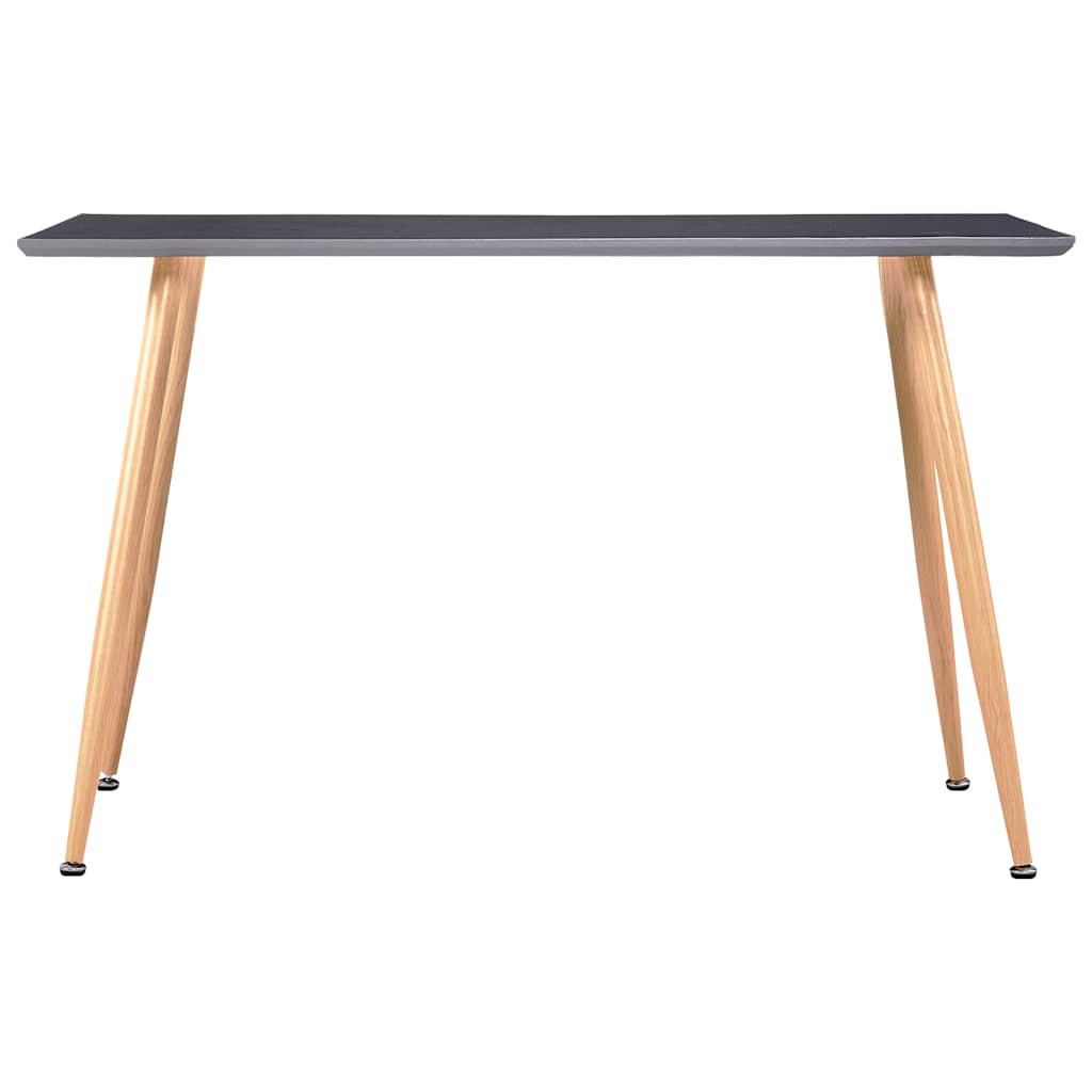 248310 vidaXL Dining Table Grey and Oak 120x60x74 cm MDF 2