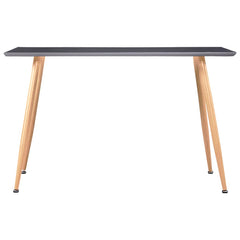 248310 vidaXL Dining Table Grey and Oak 120x60x74 cm MDF 2