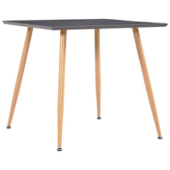 vidaXL Dining Table Grey and Oak 80.5x80.5x73 cm MDF 1