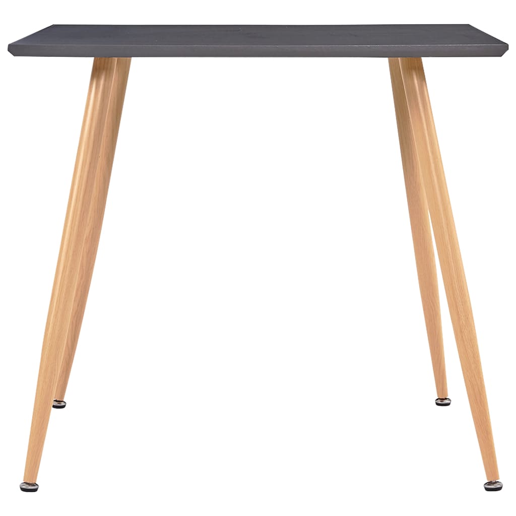 vidaXL Dining Table Grey and Oak 80.5x80.5x73 cm MDF 2