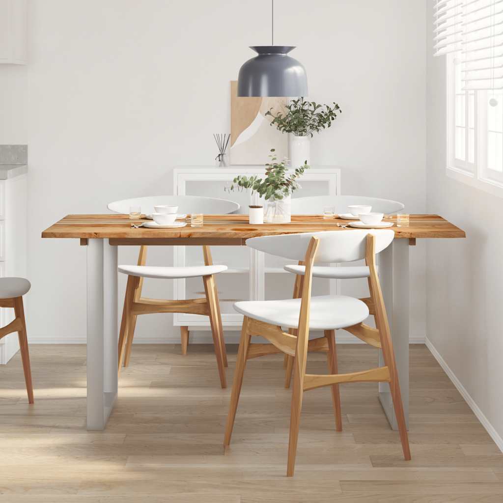 vidaXL Dining Table 154x80x76 cm Solid Acacia Wood 3