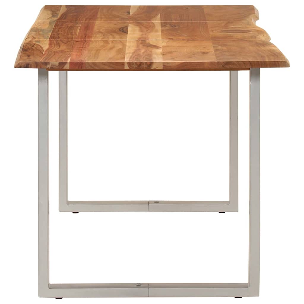 vidaXL Dining Table 154x80x76 cm Solid Acacia Wood 5
