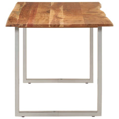 vidaXL Dining Table 154x80x76 cm Solid Acacia Wood 5