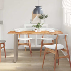 vidaXL Dining Table 140x70x76 cm Solid Acacia Wood 3