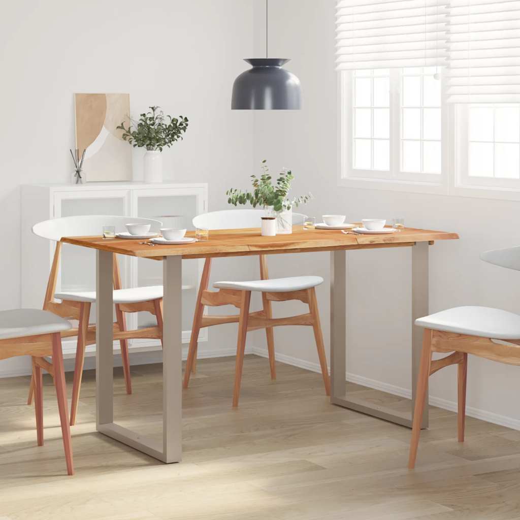 vidaXL Dining Table 140x70x76 cm Solid Acacia Wood 1