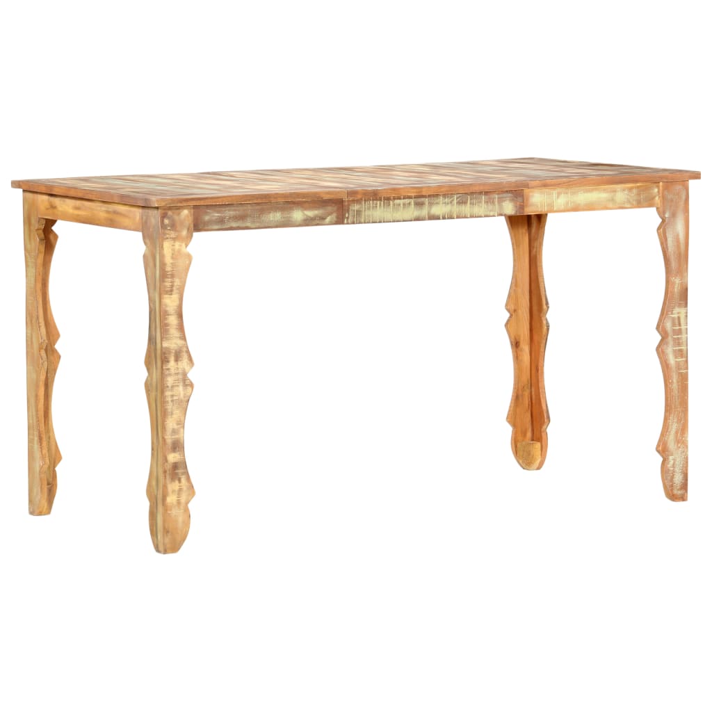 vidaXL Dining Table 140x70x76 cm Solid Reclaimed Wood 1