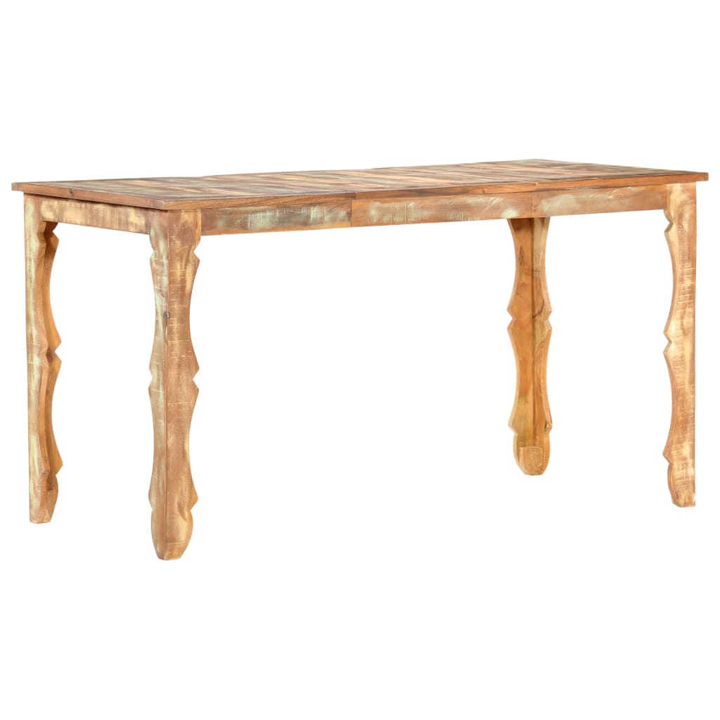 vidaXL Dining Table 140x70x76 cm Solid Reclaimed Wood 5