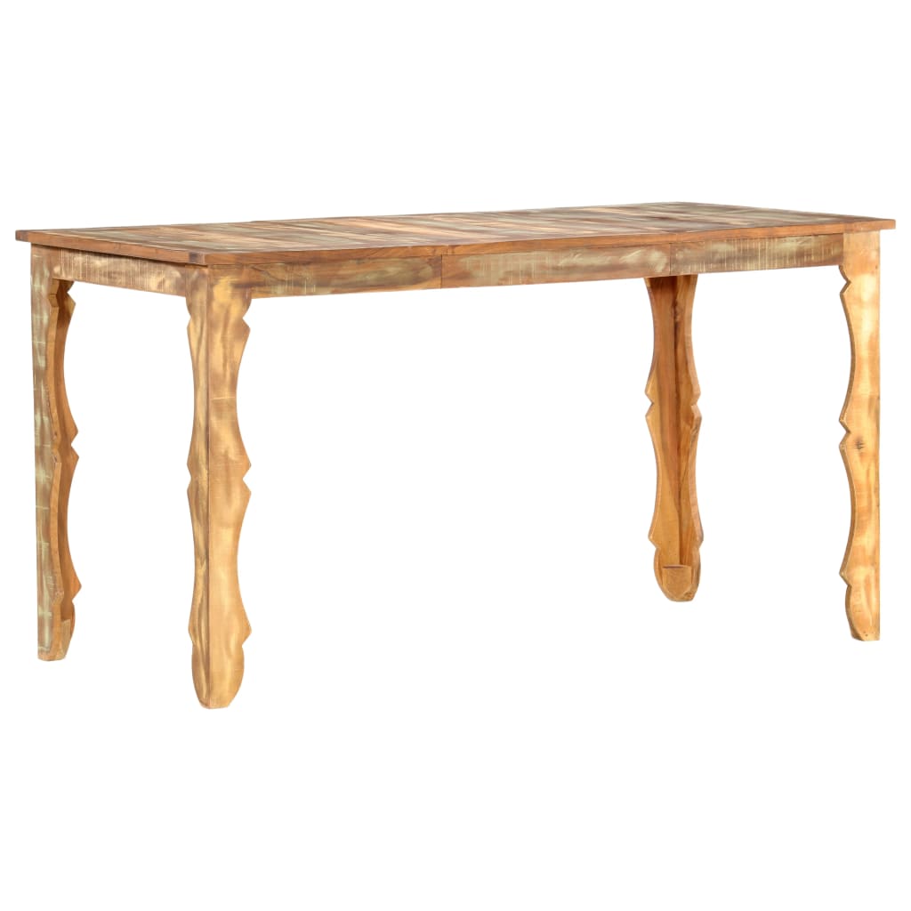 vidaXL Dining Table 140x70x76 cm Solid Reclaimed Wood 6
