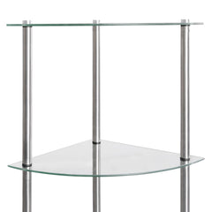 vidaXL 6-Tier Shelf Transparent 30x30x160 cm Tempered Glass 5