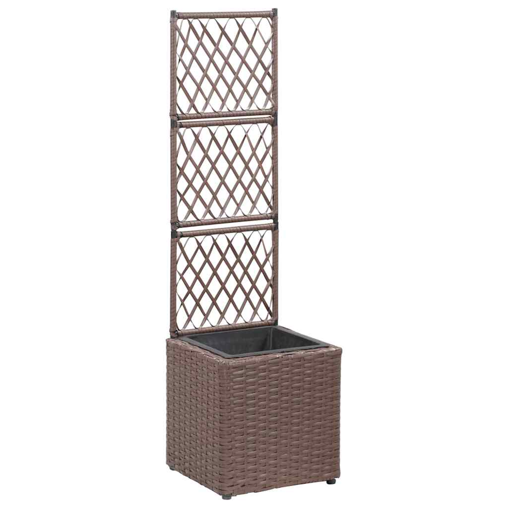 vidaXL Raised Bed | Brown | Poly rattan, plastic | 30x30 cm | Planters | Planter 1