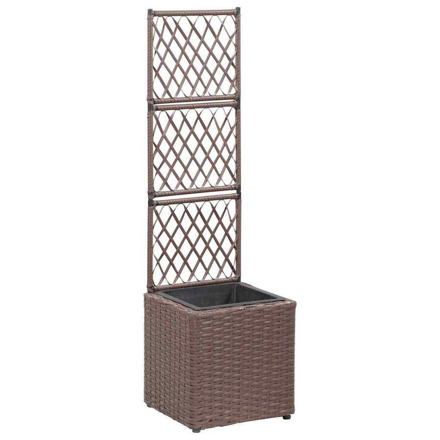 vidaXL Raised Bed | Brown | Poly rattan, plastic | 30x30 cm | Planters | Planter 1