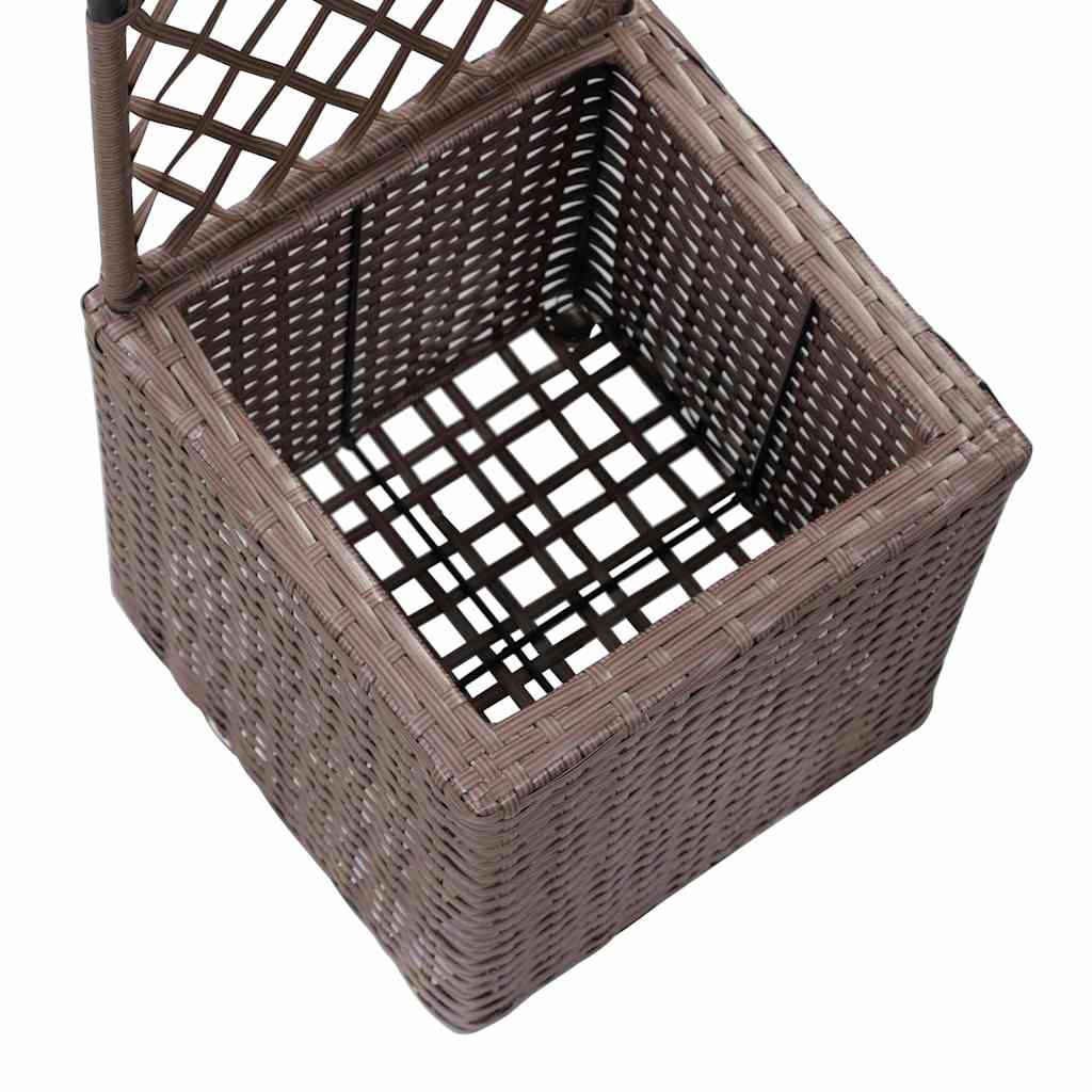 vidaXL Raised Bed | Brown | Poly rattan, plastic | 30x30 cm | Planters | Planter 6